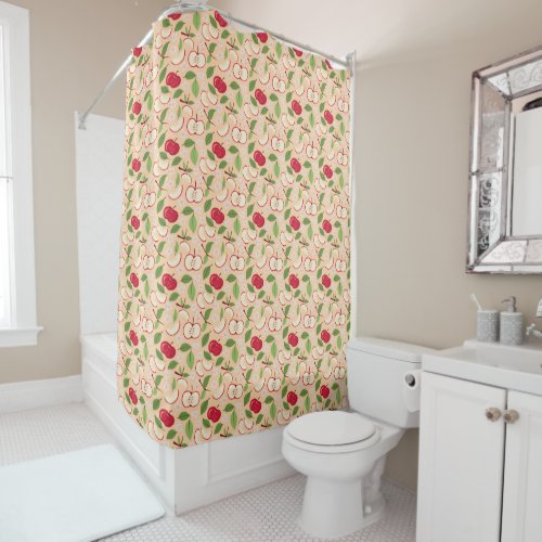 Fruit Basket Pattern Collection _ Apples Shower Curtain