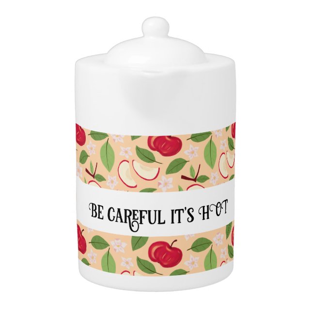 Fruit Basket Pattern Collection - Apples  Teapot (Front)