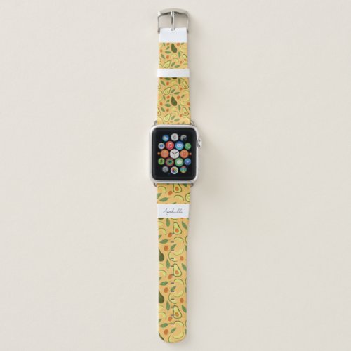 Fruit Basket Pattern Collection _ Avocado Apple Watch Band