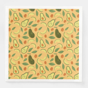 Fruit Basket Pattern Collection - Avocado Paper Dinner Napkins