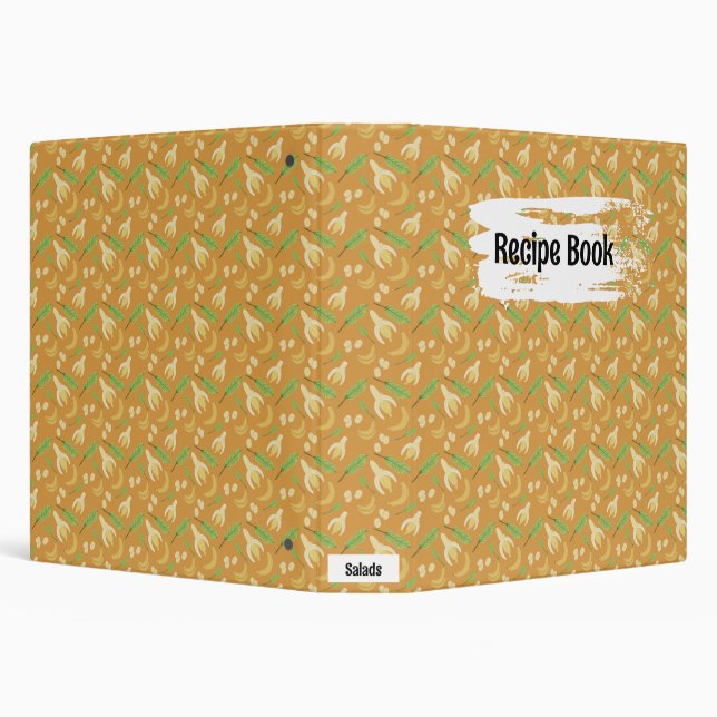 Fruit Basket Pattern Collection - Banana 3 Ring Binder (Background)