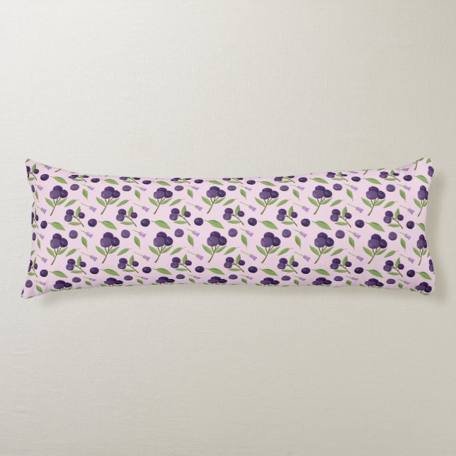 Fruit Basket Pattern Collection - Blueberries Body Body Pillow (Front)