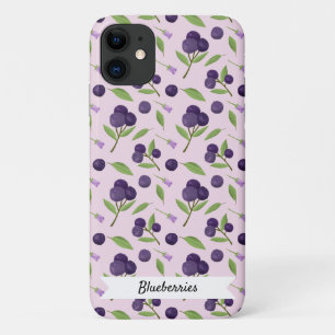 Fruit Basket Pattern Collection - Blueberries iPhone 11 Case