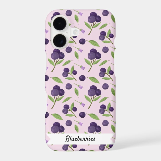 Fruit Basket Pattern Collection - Blueberries Iphone Case (Back)