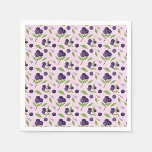 Fruit Basket Pattern Collection - Blueberries Napkins