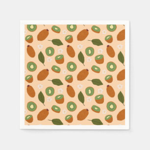Fruit Basket Pattern Collection - Kiwi Napkins