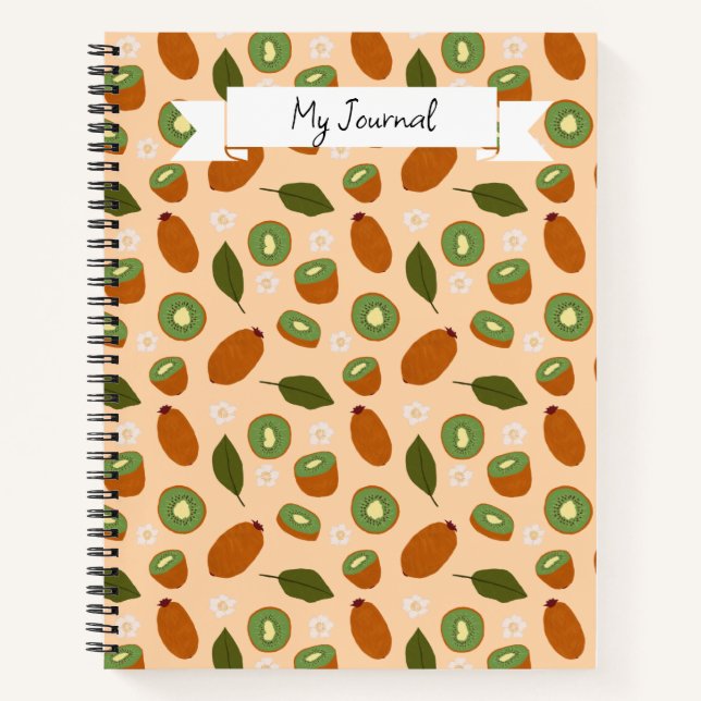 Fruit Basket Pattern Collection - Kiwi Notebook (Front)