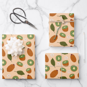 Fruit Basket Pattern Collection - Kiwi Wrapping Paper Sheets