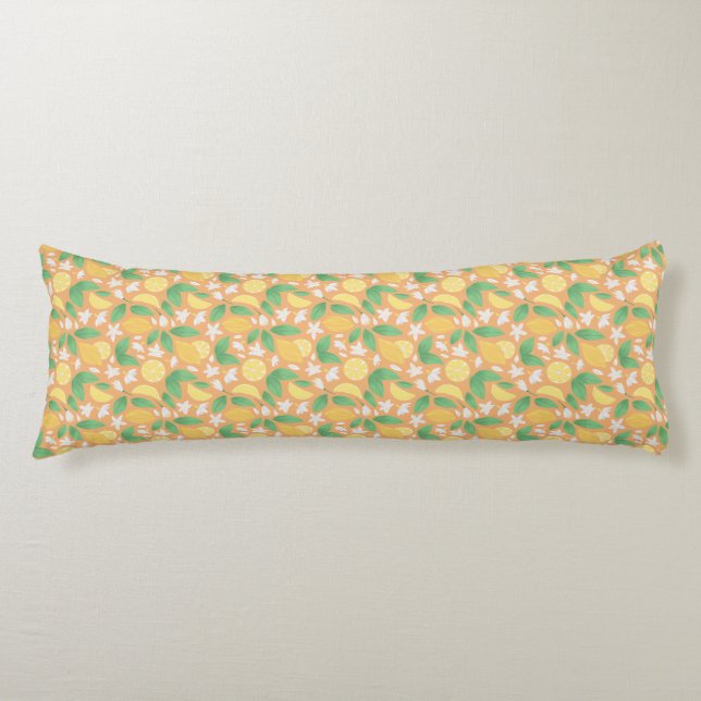 Fruit Basket Pattern Collection - Lemon Body Pillow (Front)