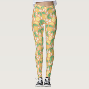 Fruit Basket Pattern Collection - Lemon Leggings