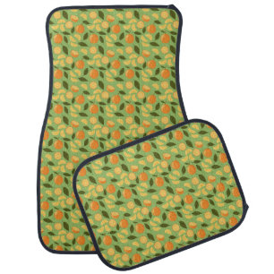 Fruit Basket Pattern Collection - Oranges Car Floor Mat