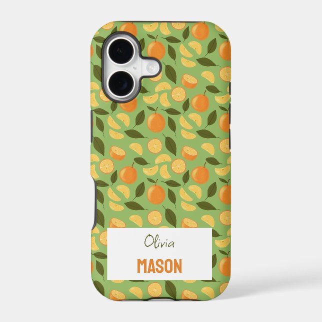 Fruit Basket Pattern Collection - Oranges Iphone Case (Back)