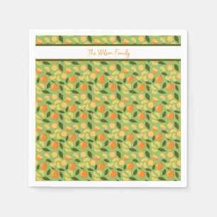 Fruit Basket Pattern Collection - Oranges Napkins