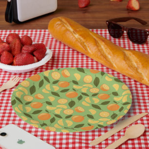 Fruit Basket Pattern Collection - Oranges Paper Plates
