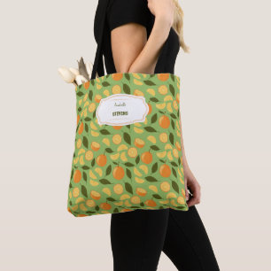 Fruit Basket Pattern Collection - Oranges Tote Bag