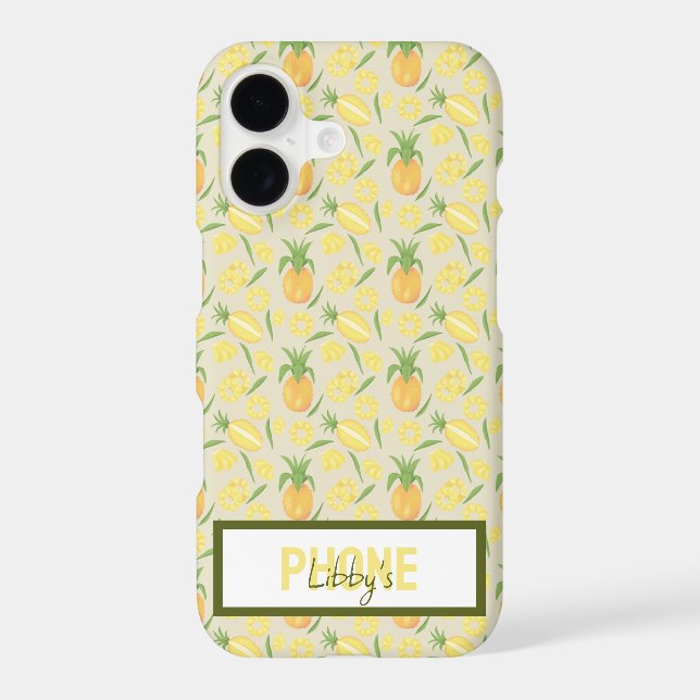Fruit Basket Pattern Collection - Pineapples Iphone Case (Back)