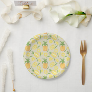 Fruit Basket Pattern Collection - Pineapples Paper Plates
