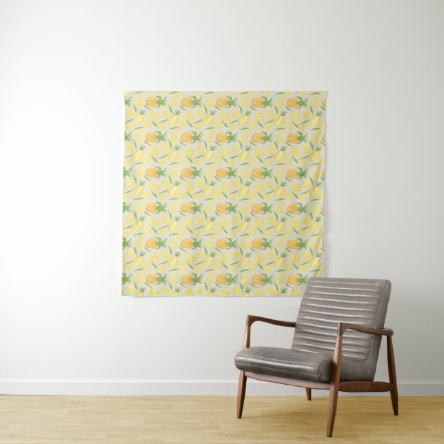 Fruit Basket Pattern Collection - Pineapples Tapestry (In Situ (Horizontal))
