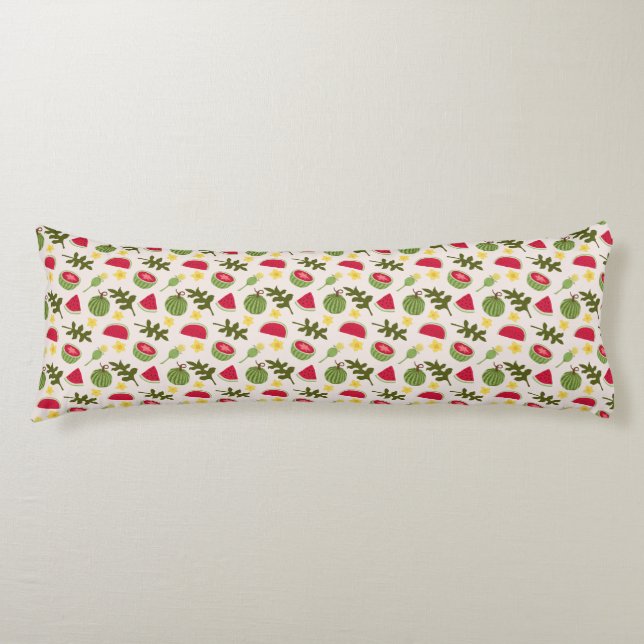 Fruit Basket Pattern Collection - Watermelon Body Pillow (Front)