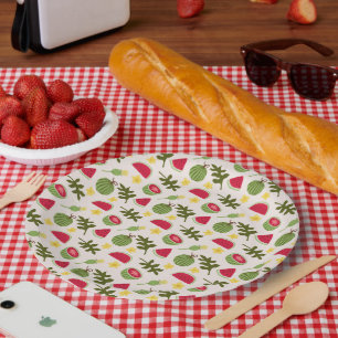Fruit Basket Pattern Collection - Watermelon Paper Plates