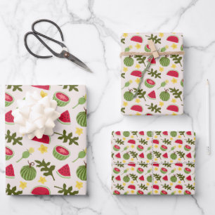 Fruit Basket Pattern Collection - Watermelon Wrapping Paper Sheets