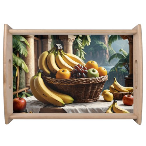 Fruit Baskets with Lots of Bananas Serving Tray