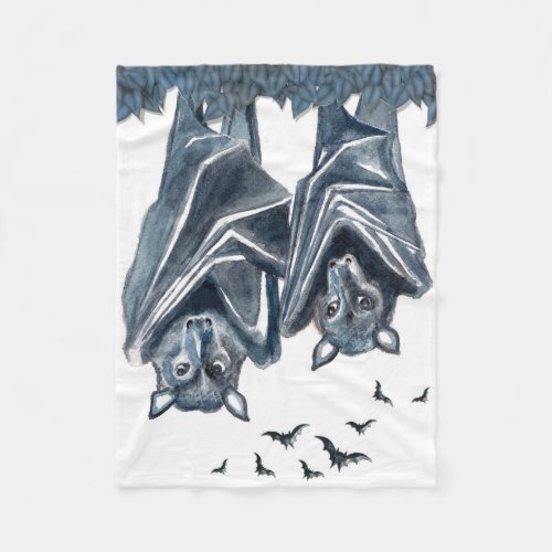 Fruit Bat Artwork Fleece Throw Blanket