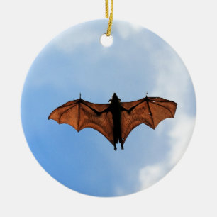 Fruit bat ceramic ornament