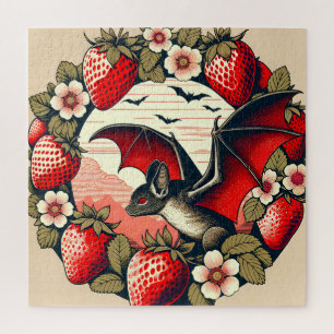 Fruit Bat Cutie Pie Fruity Bats Jigsaw Puzzle
