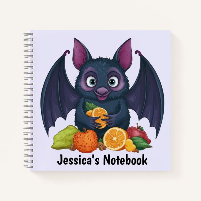 Fruit Bat Personalized Notebook (Front)