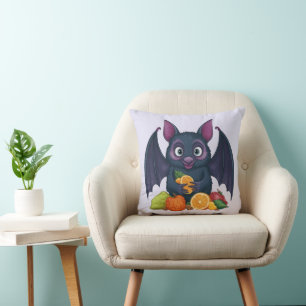 Fruit Bat Throw Pillow