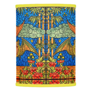 Fruit bat vintage Stained glass look mosaic Lamp Shade