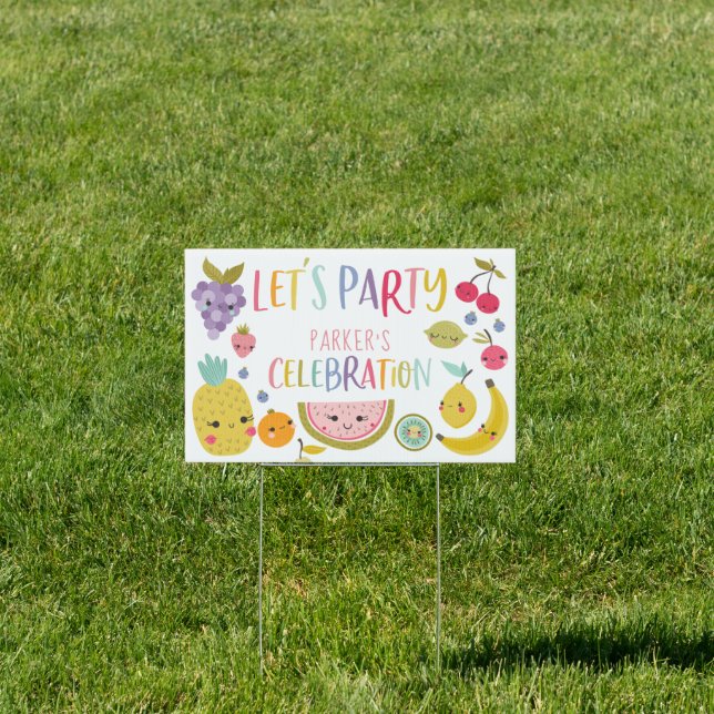 Fruit Birthday Party Celebration Yard Sign (Insitu)
