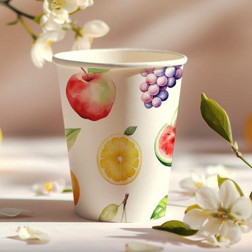 Fruit birthday party paper cups