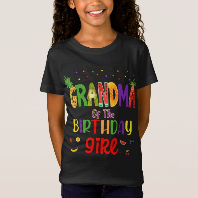 Fruit Birthday Tropical Theme Party Matching Famil T-Shirt (Front)