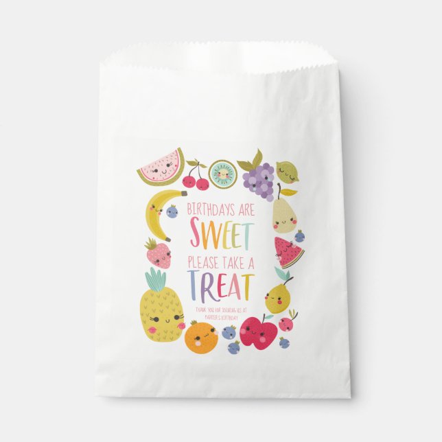 Fruit Birthdays Are Sweet Favor Bag (Front)