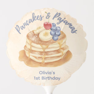 Fruit Blueberry Pancakes & Pajamas 1st Birthday Balloon