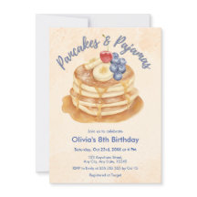 Fruit Blueberry Pancakes & Pajamas 8th Birthday