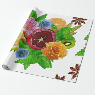 Fruit bouquet. wrapping paper
