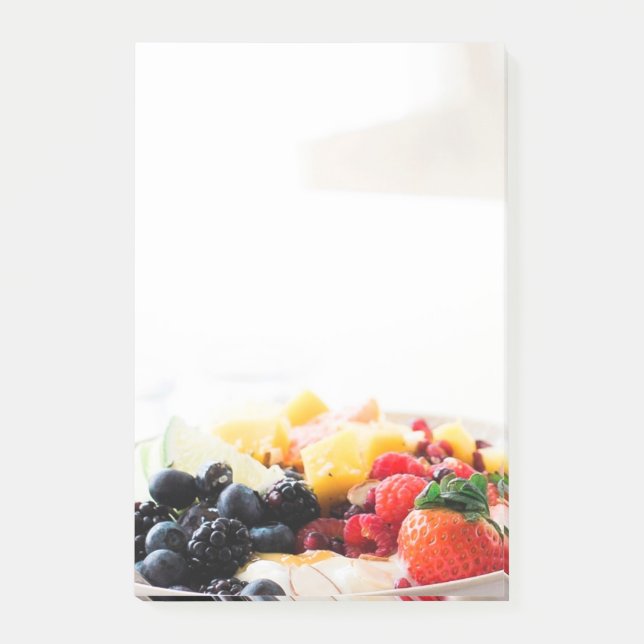 Fruit Bowl Breakfast Food Snack Nutrition Diet Post-it Notes (Front)