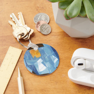 Fruit Bowl by Juan Gris, Vintage Cubism Still Life Keychain