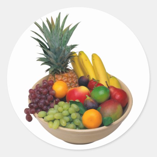 Fruit Bowl Classic Round Sticker