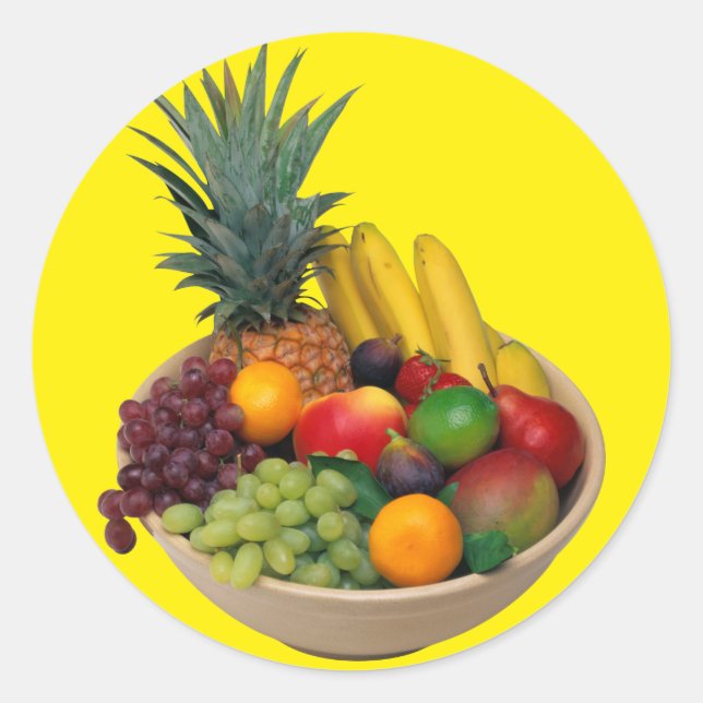 Fruit Bowl Classic Round Sticker (Front)