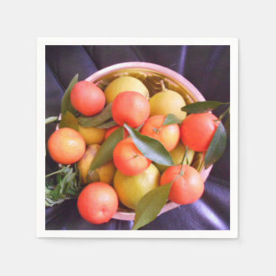 Fruit bowl oranges picture original napkins
