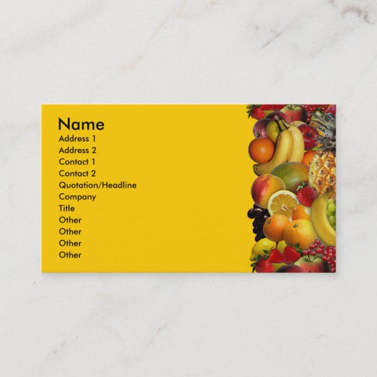 Fruit Business Card | Zazzle.com