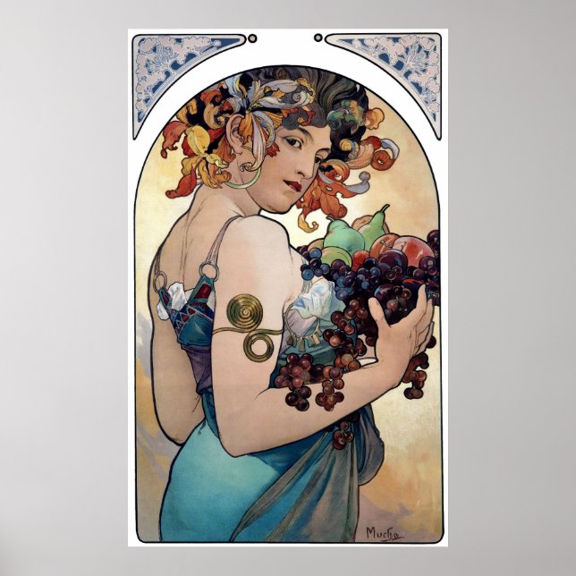 Fruit by Alfons Mucha 1897 Poster (Front)