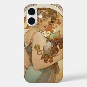 Fruit by Alphonse Mucha, Vintage Art Nouveau iPhone 16 Case