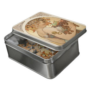 Fruit by Alphonse Mucha, Vintage Art Nouveau Jigsaw Puzzle