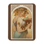 Fruit by Alphonse Mucha, Vintage Art Nouveau Magnet