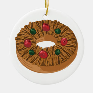 Fruit Cake Ceramic Ornament
